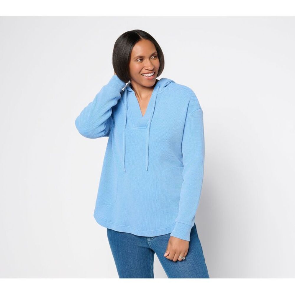 Belle by Kim Gravel Women's Top Plus Sz 1X Make Your AntiqueBlue A724063